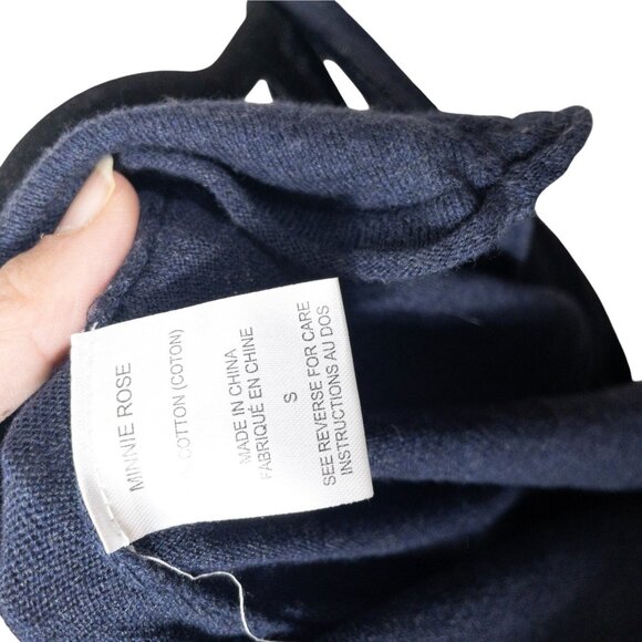 Minnie Rose Sleeveless Navy Sweater Maxi Dress SZ S - Picture 4 of 9